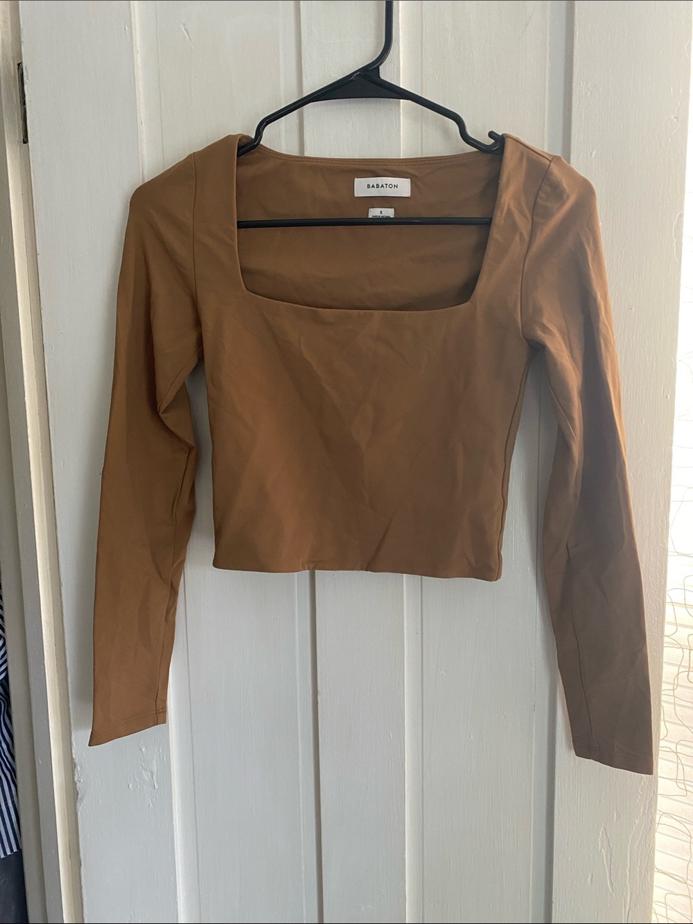 Aritzia Babaton long-sleeve crop top
